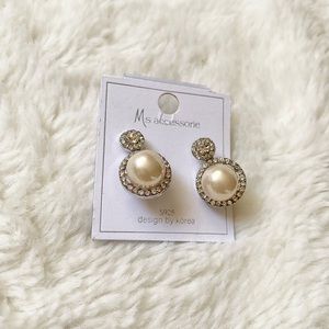 3 for $10 Pearl and Rhinestone Stud Earrings